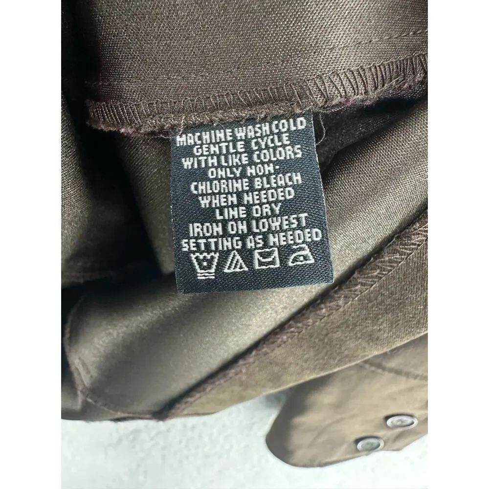 Norton Studio Petite Size 12P Faux Suede Jacket, Brown, Preowned - Picture 9 of 9